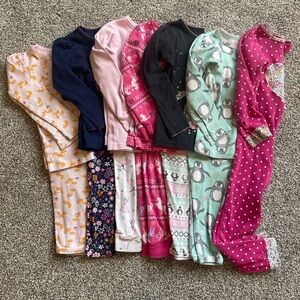 Bundle of 7 PJ’s girls 4T